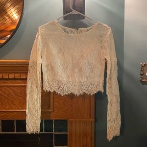 Lace crop top. Like new